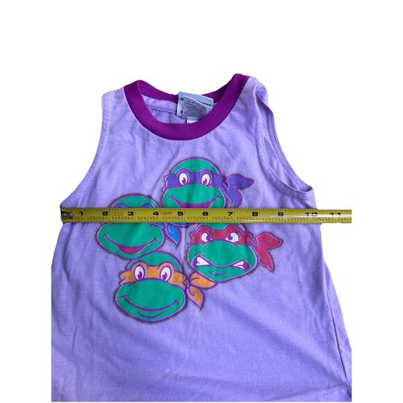 Vtg Girl Ninja Turtle Tank Purple Lilac 4T Nickelodeon - Picture 3 of 8
